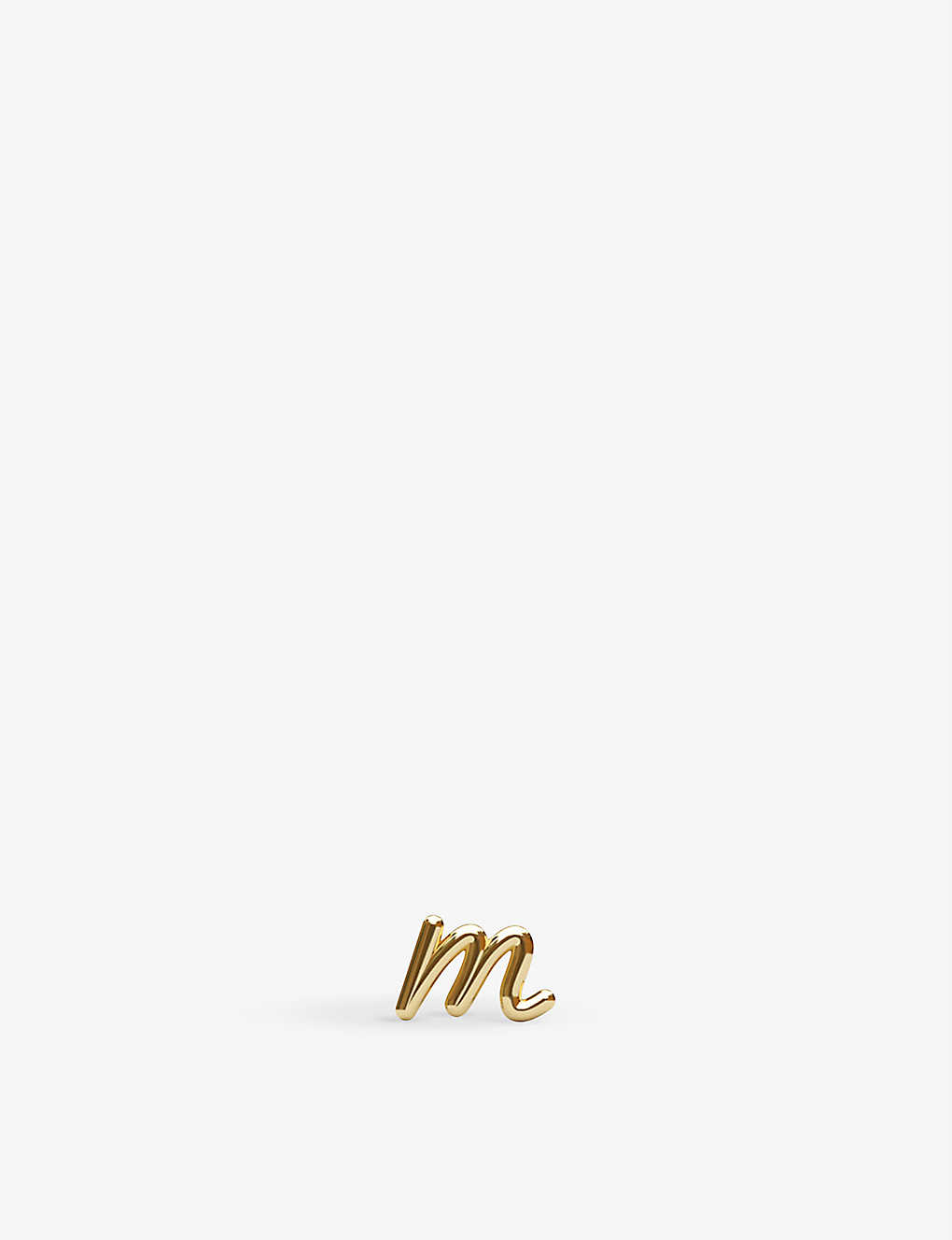 The Alkemistry Love Letter M Initial 18ct Yellow Gold Single Stud Earring