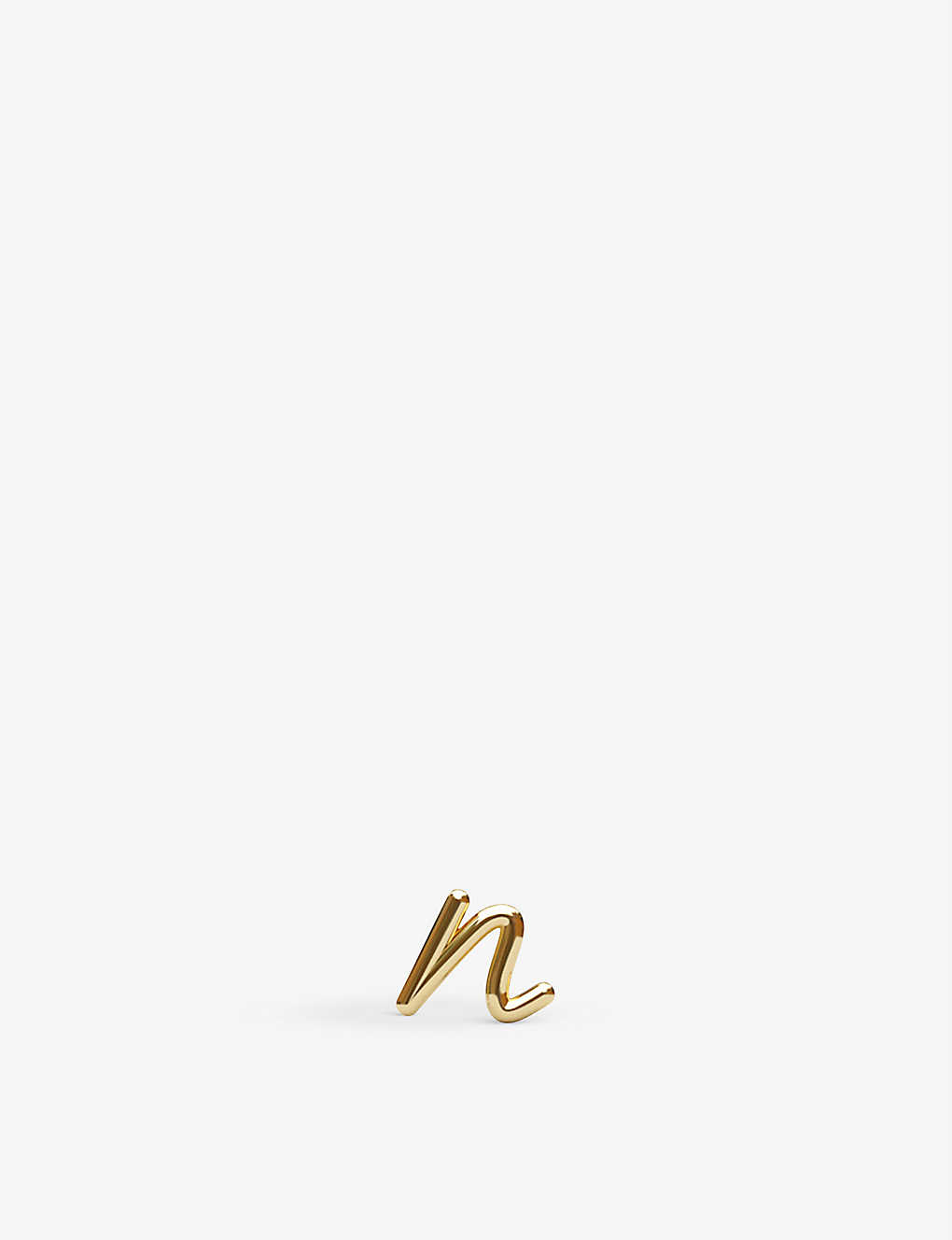 THE ALKEMISTRY THE ALKEMISTRY WOMENS 18CT YELLOW GOLD LOVE LETTER N INITIAL 18CT YELLOW GOLD SINGLE STUD EARRING,51774401