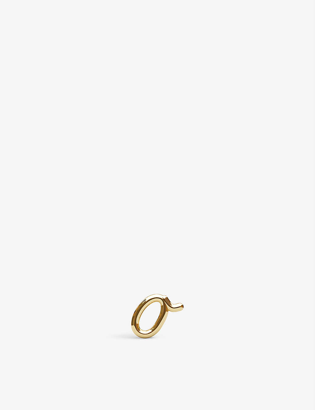 The Alkemistry Love Letter O Initial 18ct Yellow Gold Single Stud Earring