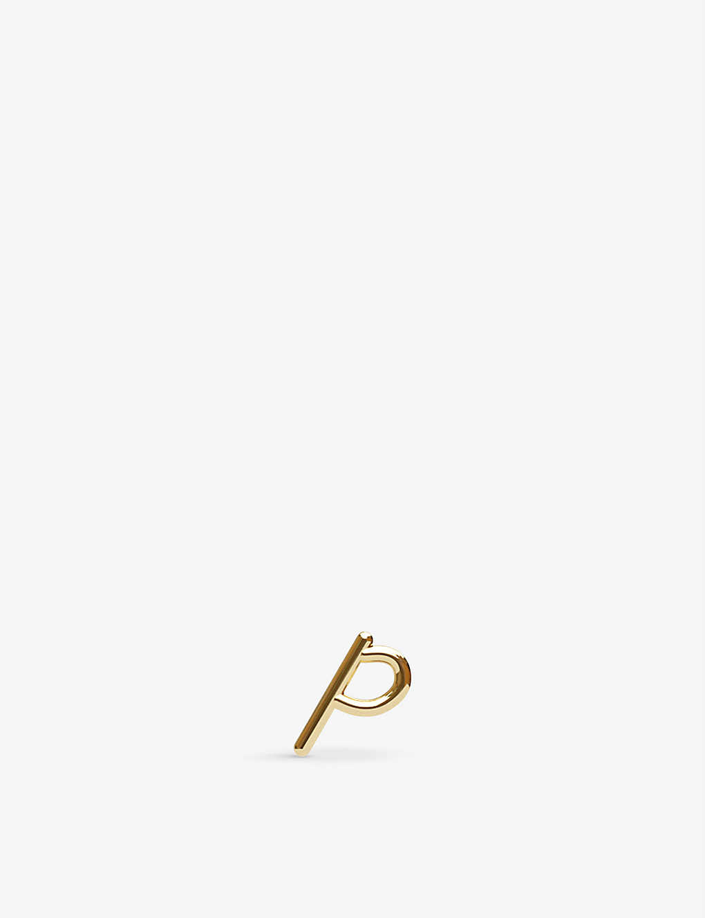The Alkemistry Love Letter P Initial 18ct Yellow Gold Single Stud Earring
