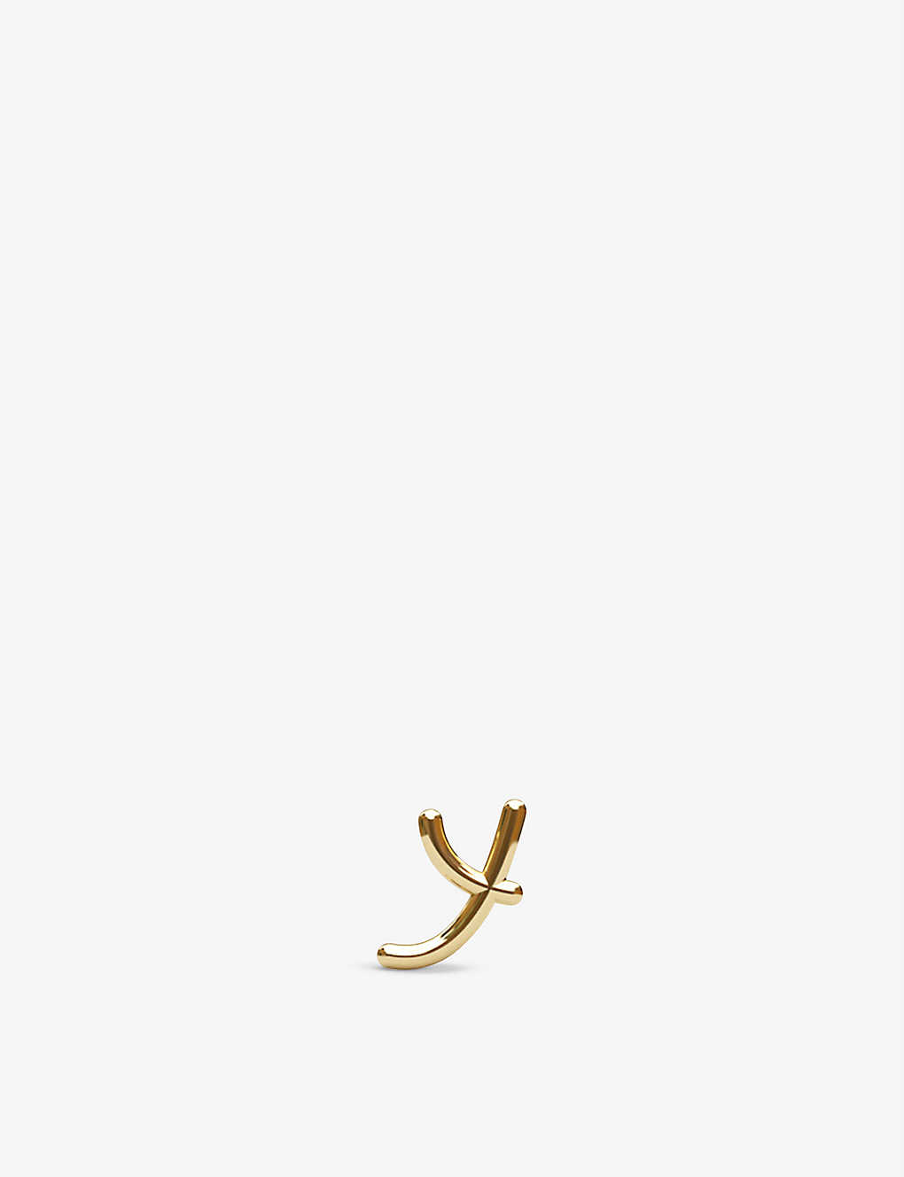 THE ALKEMISTRY THE ALKEMISTRY WOMEN'S 18CT YELLOW GOLD LOVE LETTER Y INITIAL 18CT YELLOW GOLD SINGLE STUD EARRING,51774609