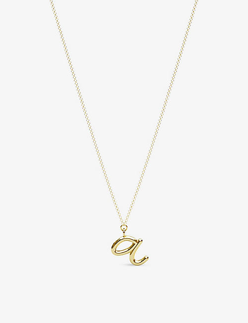 THE ALKEMISTRY: Love Letter A Initial 18ct yellow-gold pendant necklace