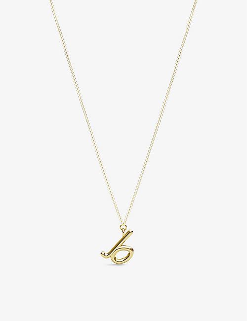 THE ALKEMISTRY: Love Letter B Initial 18ct yellow-gold pendant necklace