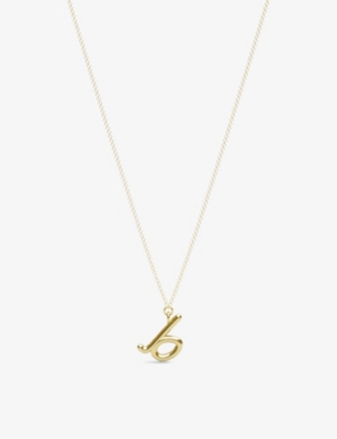 The Alkemistry Love Letter B Initial 18ct Yellow-gold Pendant Necklace In 18ct Yellow Gold