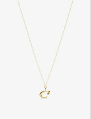 The Alkemistry Love Letter C Initial 18ct Yellow-gold Pendant Necklace In 18ct Yellow Gold