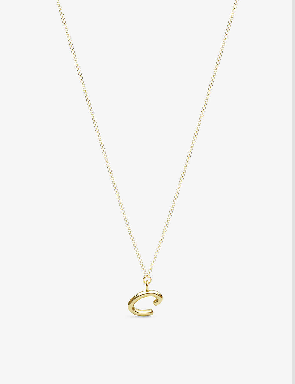 The Alkemistry Love Letter C Initial 18ct Yellow-gold Pendant Necklace In 18ct Yellow Gold