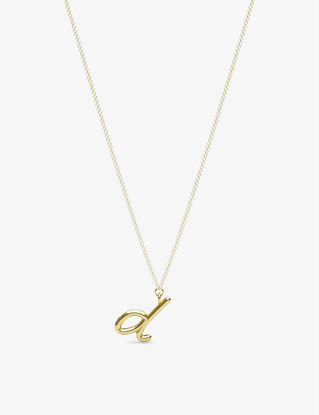 Shop The Alkemistry Womens 18ct Yellow Gold Love Letter D Initial 18ct Yellow-gold Pendant Necklace