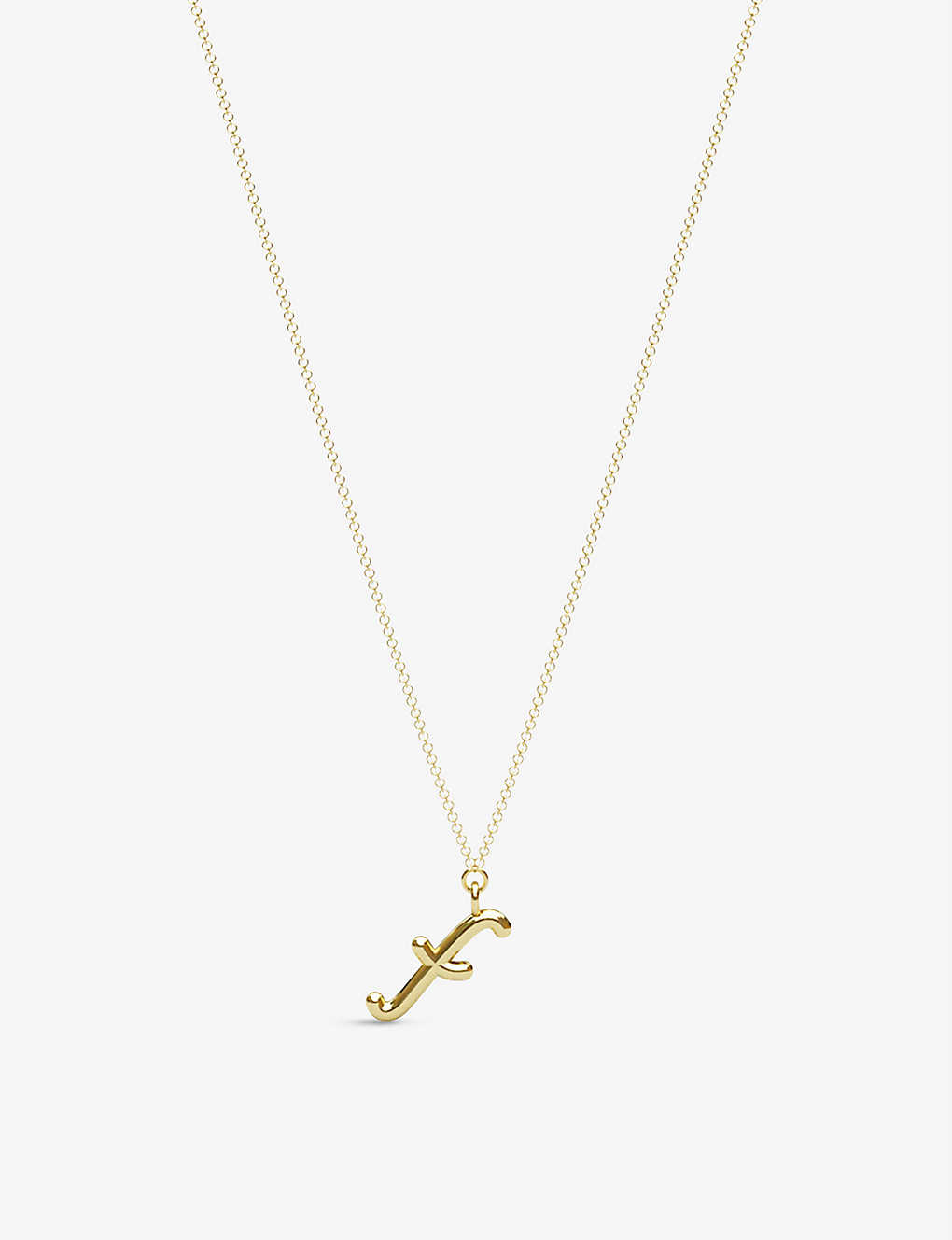 Shop The Alkemistry Womens 18ct Yellow Gold Love Letter F Initial 18ct Yellow-gold Pendant Necklace