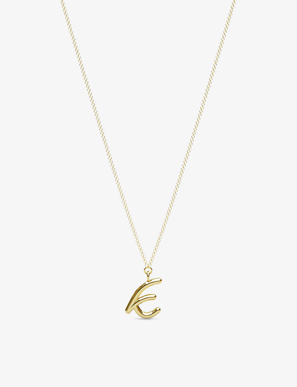 Shop The Alkemistry Womens 18ct Yellow Gold Love Letter K Initial 18ct Yellow-gold Pendant Necklace
