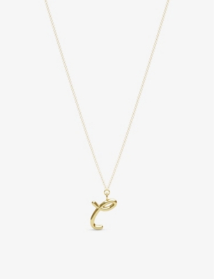 THE ALKEMISTRY THE ALKEMISTRY WOMEN'S 18CT YELLOW GOLD LOVE LETTER L INITIAL 18CT YELLOW-GOLD PENDANT NECKLACE,51774821