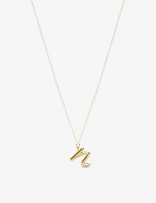 THE ALKEMISTRY THE ALKEMISTRY WOMEN'S 18CT YELLOW GOLD LOVE LETTER N INITIAL 18CT YELLOW-GOLD PENDANT NECKLACE,51774869