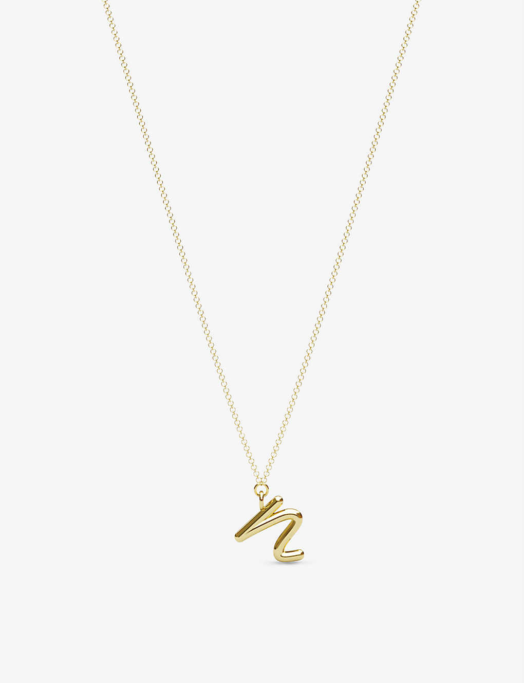 THE ALKEMISTRY THE ALKEMISTRY WOMENS 18CT YELLOW GOLD LOVE LETTER N INITIAL 18CT YELLOW-GOLD PENDANT NECKLACE,51774869