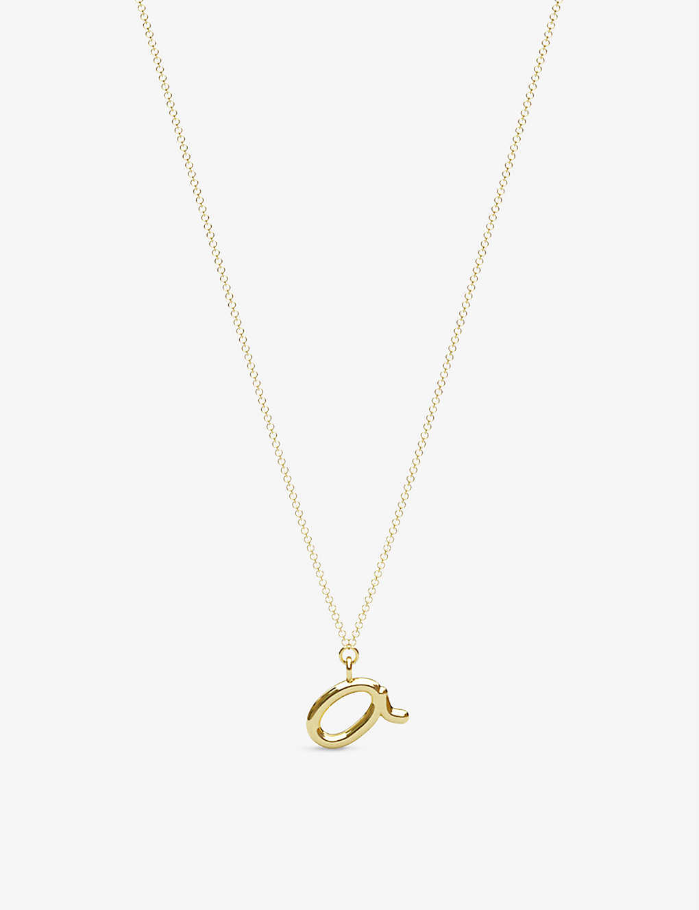 THE ALKEMISTRY THE ALKEMISTRY WOMEN'S 18CT YELLOW GOLD LOVE LETTER O INITIAL 18CT YELLOW-GOLD PENDANT NECKLACE,51774883