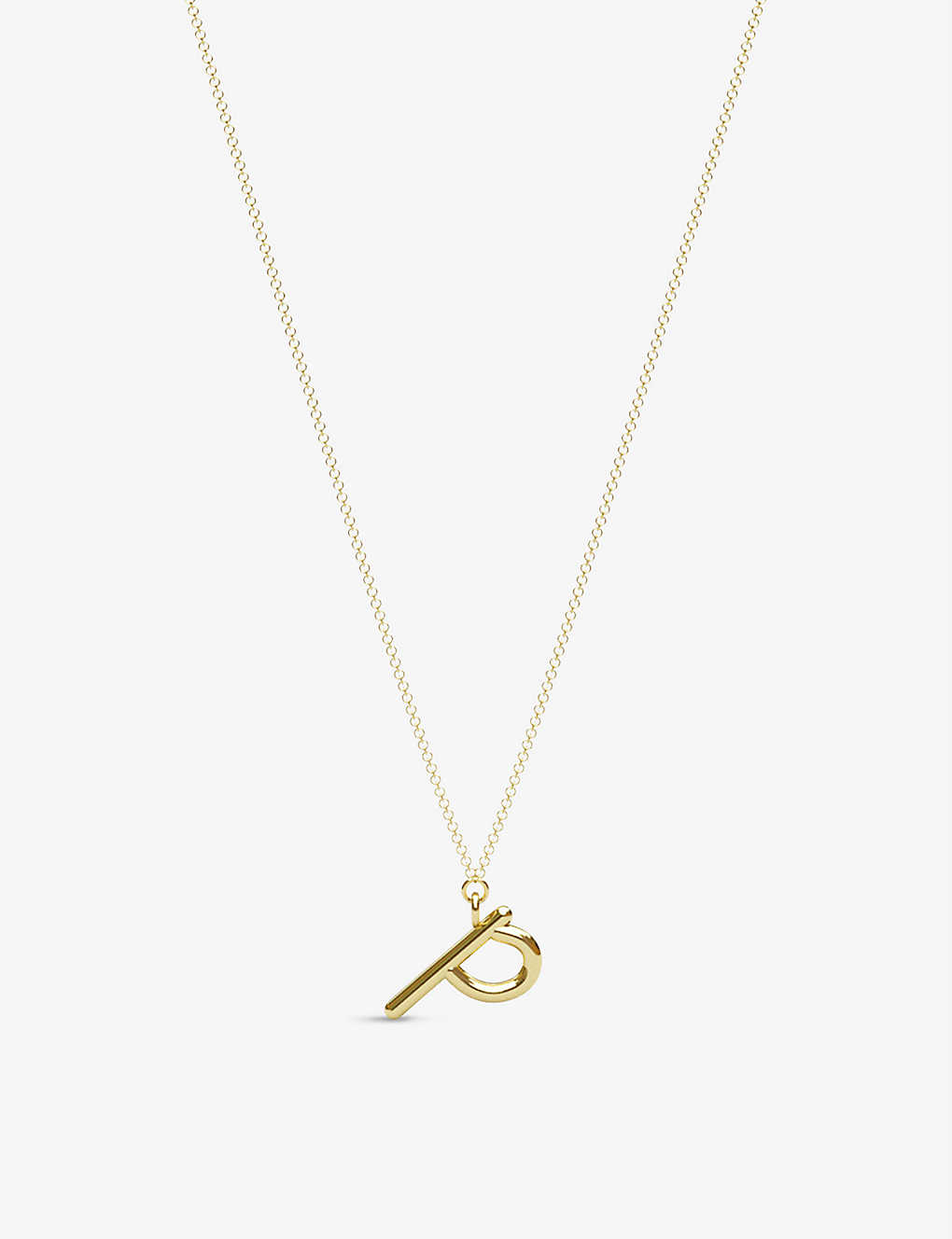 The Alkemistry Love Letter P Initial 18ct Yellow-gold Pendant Necklace In 18ct Yellow Gold