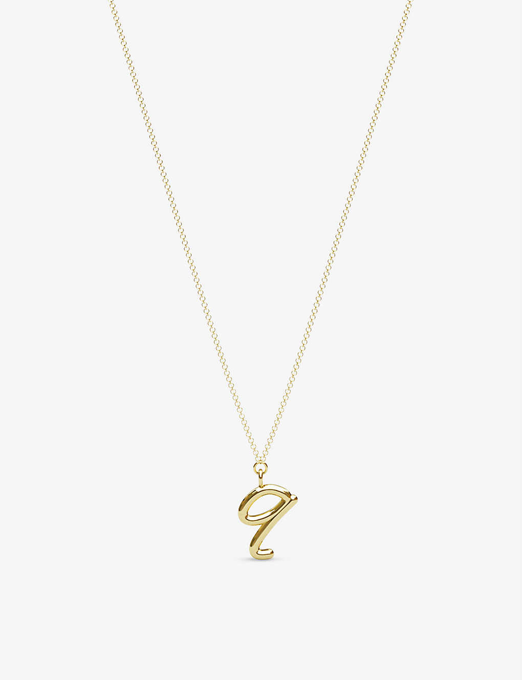 The Alkemistry Love Letter Q Initial 18ct Yellow-gold Pendant Necklace In 18ct Yellow Gold