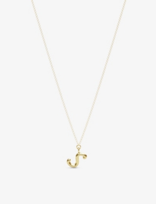 The Alkemistry Love Letter S Initial 18ct Yellow-gold Pendant Necklace In 18ct Yellow Gold