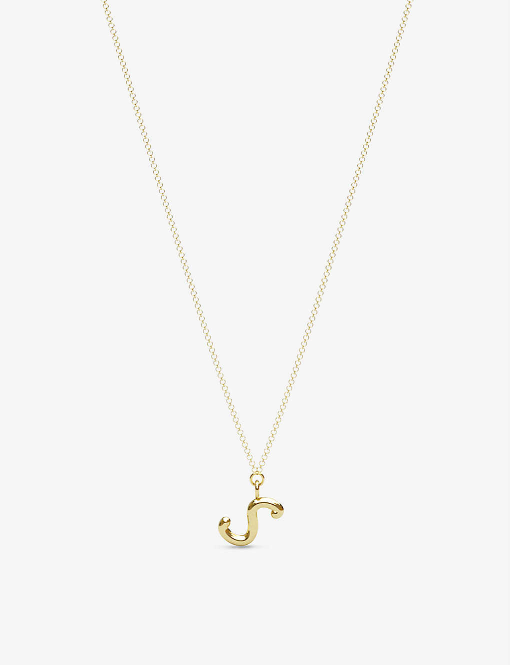 The Alkemistry Love Letter S Initial 18ct Yellow-gold Pendant Necklace In 18ct Yellow Gold