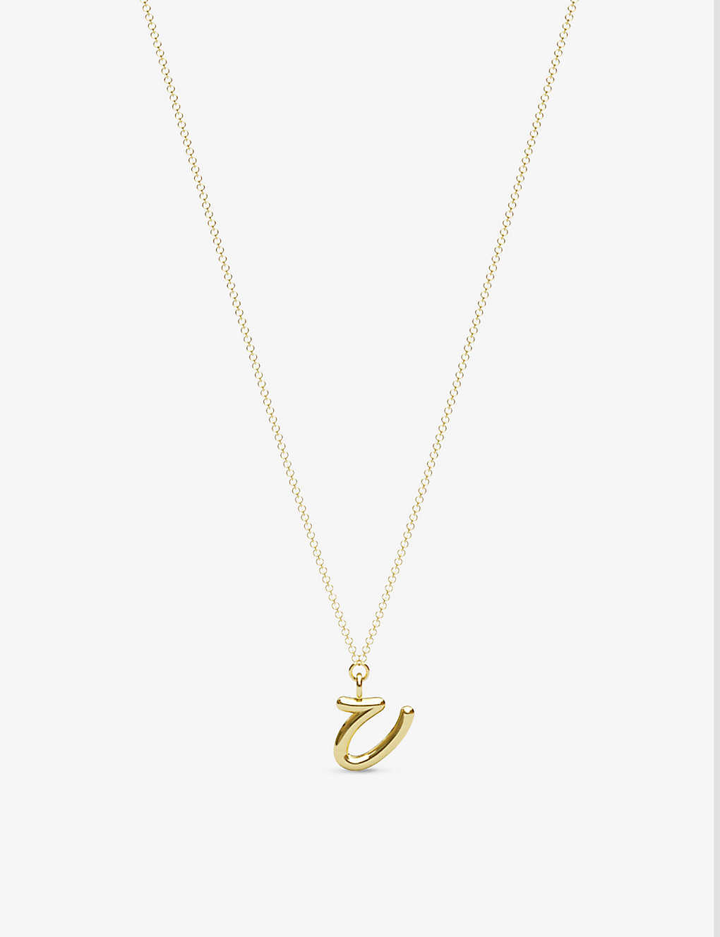 Shop The Alkemistry Womens 18ct Yellow Gold Love Letter V Initial 18ct Yellow-gold Pendant Necklace