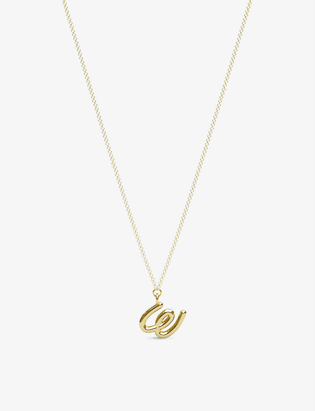 The Alkemistry Love Letter W Initial 18ct Yellow-gold Pendant Necklace In 18ct Yellow Gold