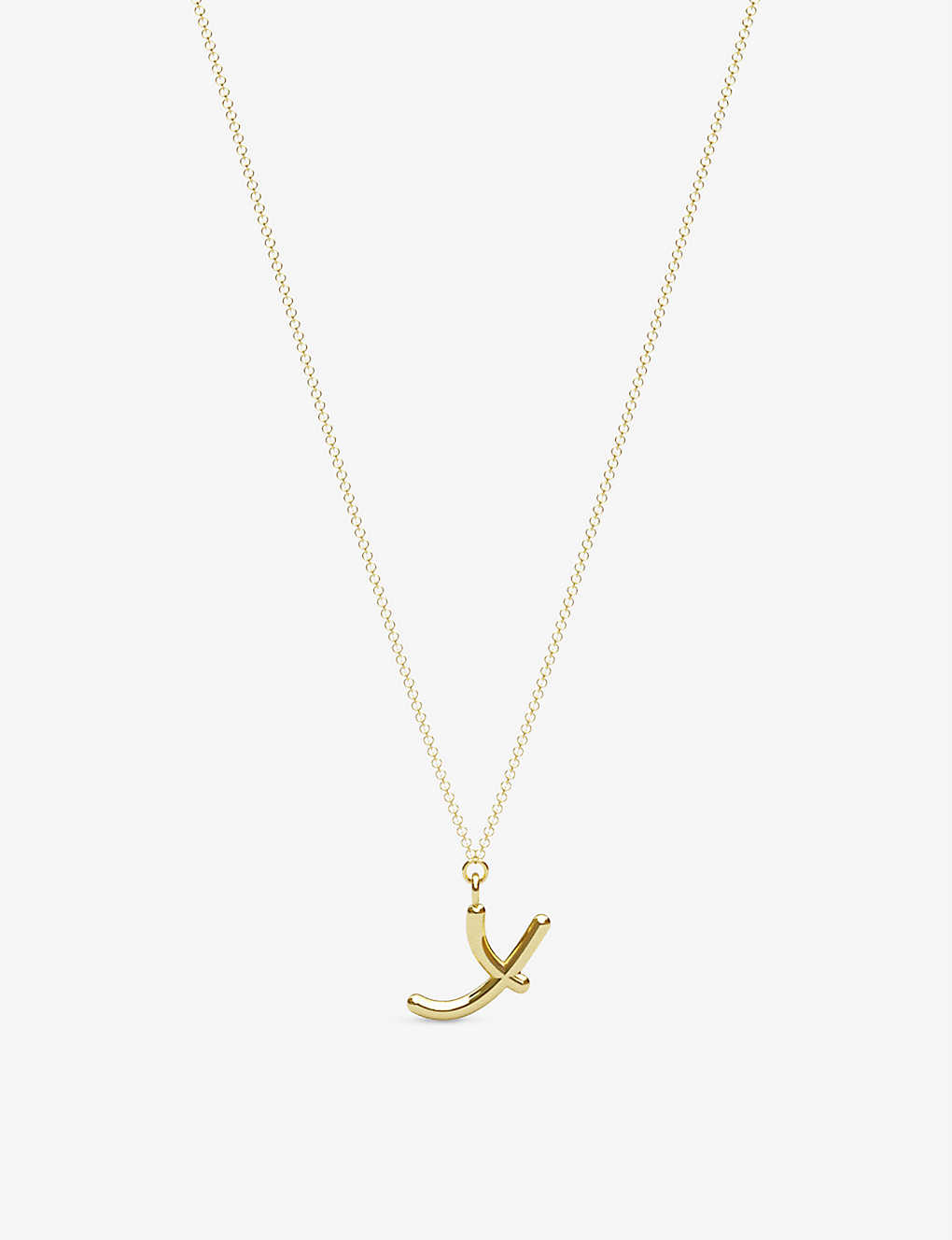 The Alkemistry Love Letter Y Initial 18ct Yellow-gold And 0.15ct Round-cut Diamond Necklace In 18ct Yellow Gold