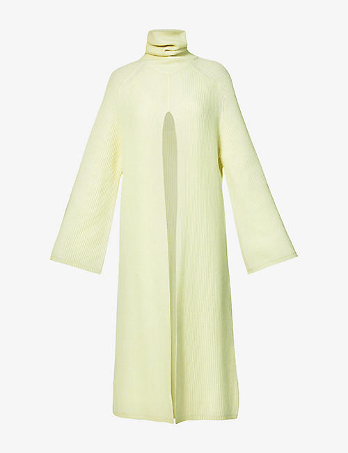 JOSEPH: Viviane roll-neck cotton, wool and cashmere-blend cardigan