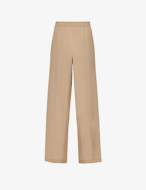 JOSEPH: Hulin relaxed-fit straight silk pants