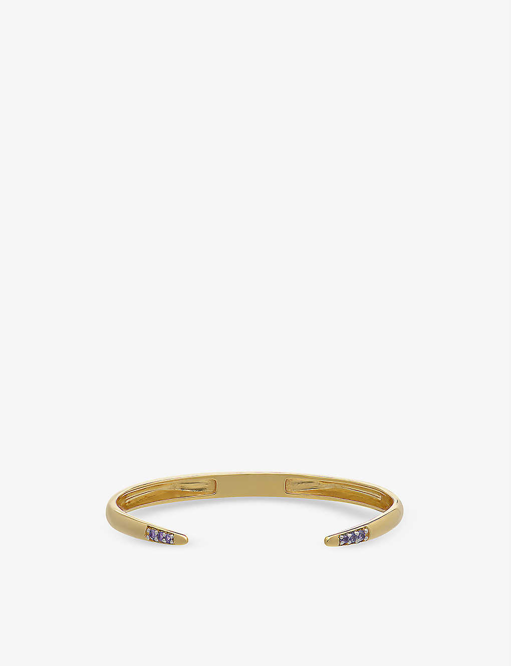 Rachel Jackson Birthstone February 22ct Gold-plated Sterling-silver And Amethyst Bangle