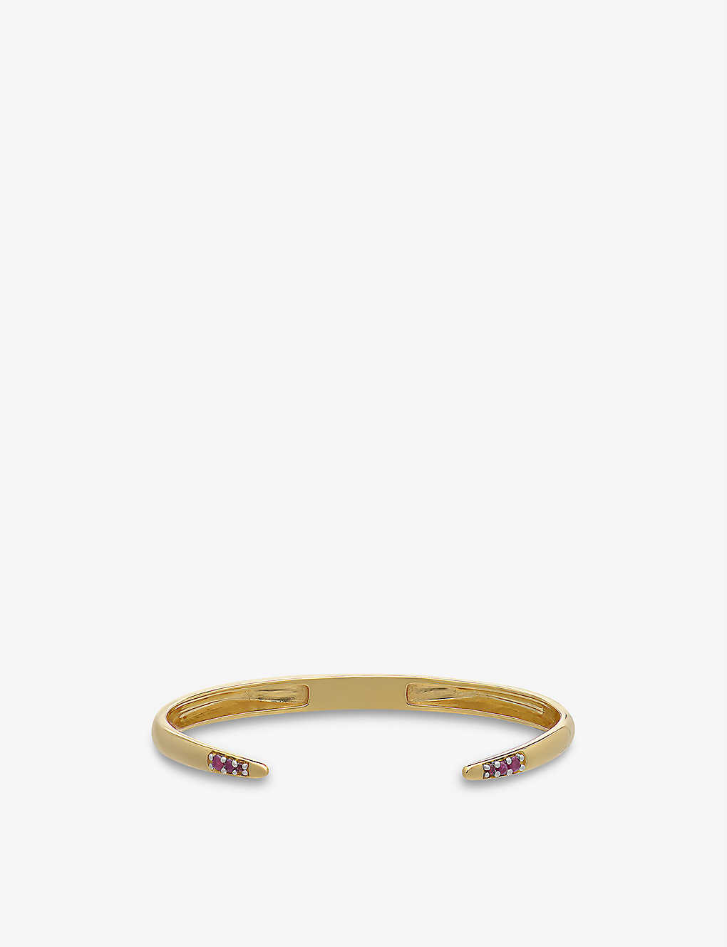 Rachel Jackson Birthstone July 22ct Gold-plated Sterling-silver And Ruby Bangle