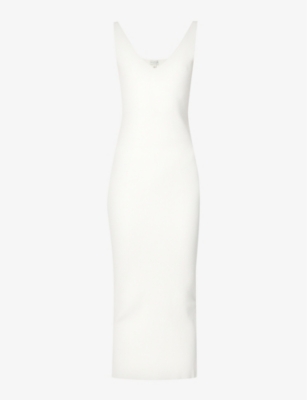 Lara Ribbed Midaxi Dress - Light Beige – Pretty Lavish