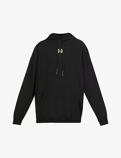 44 LABEL GROUP: Reverse graphic-print cotton-jersey hoody