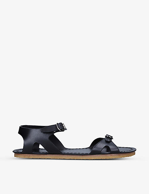 THE ROW: Gene buckle-embellished leather sandals