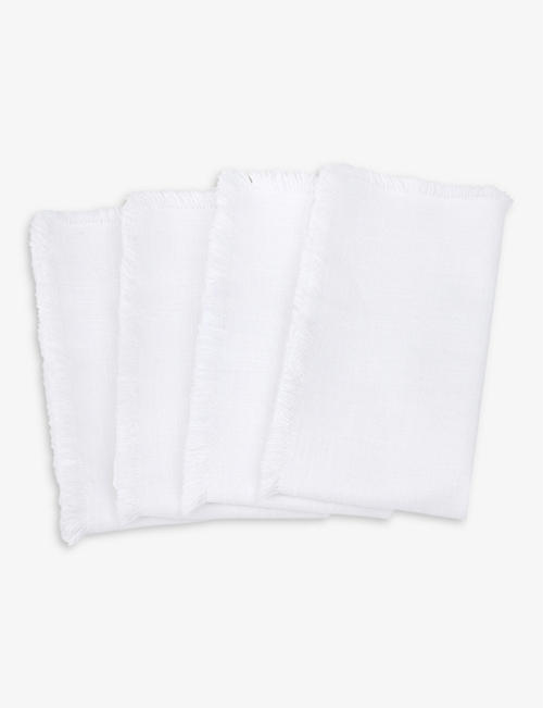 THE WHITE COMPANY: Camber set of four cotton napkins