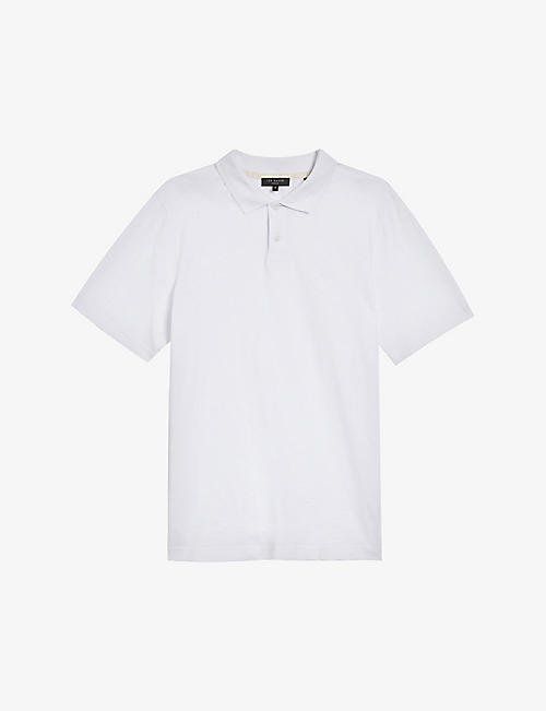 TED BAKER: Delvin logo-embroidered cotton polo shirt
