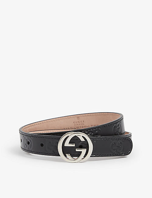 GUCCI: Double G leather belt 2-8 years