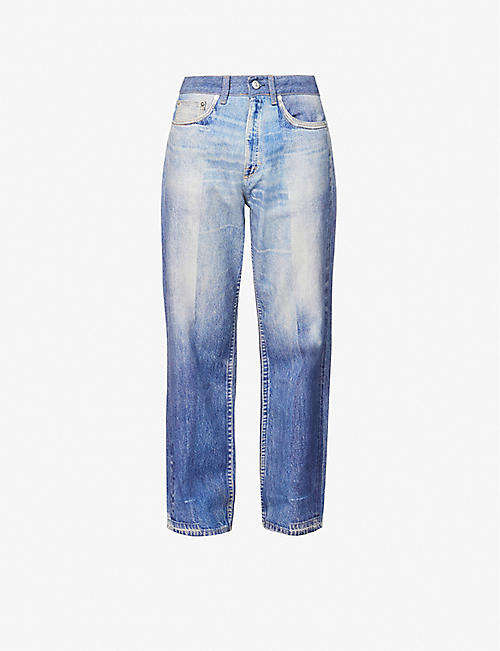 OUR LEGACY: Third Cut faded regular-fit straight jeans