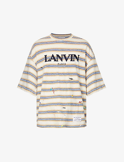 LANVIN: Lanvin x Gallery Dept. Paris brand-print cotton-jersey T-shirt