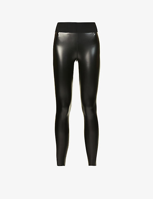 GOOD AMERICAN: Mid-rise faux-leather leggings