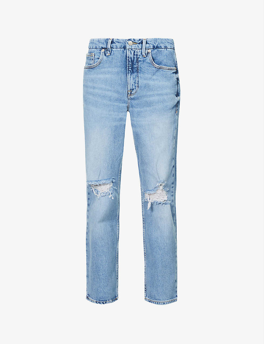 Selfridges & Co Women Clothing Jeans Straight Jeans Good 90s Icon straight-leg mid-rise stretch-cotton jeans 