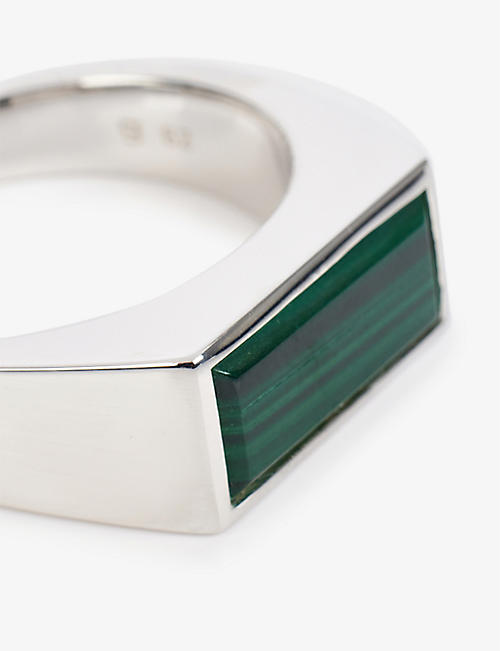 Tom Wood Arch Open Quartz And Sterling-silver Ring in Silver Green Mens Jewellery Rings White for Men 