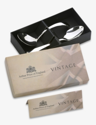 ARTHUR PRICE: Vintage stainless steel cream and jam spoon set