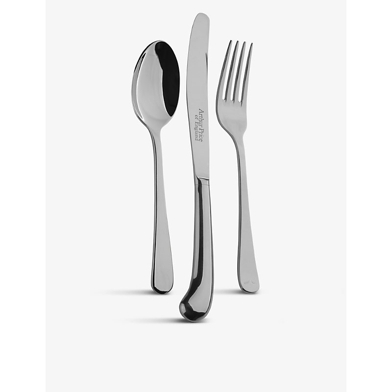Arthur Price Stainless Steel Vintage Logo-engraved Stainless-steel Children's Cutlery Set Of Three