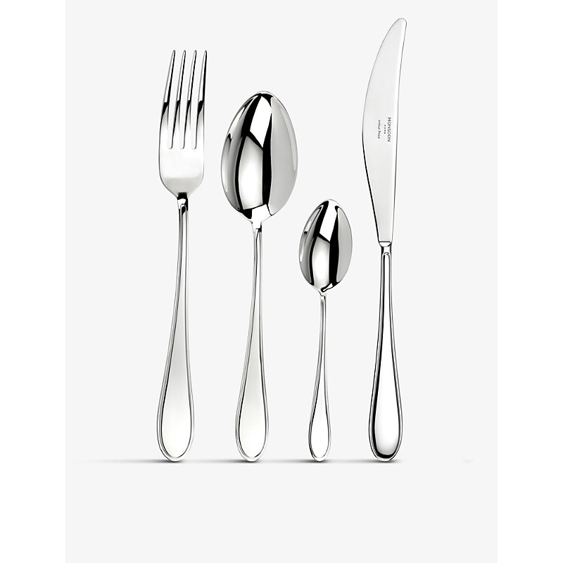 Arthur Price Sahara Polished Stainless-steel 24-piece Cutlery Set In Stainless Steel
