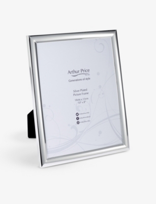 ARTHUR PRICE: "Polished silver-plated photo frame 10"" x 8"""