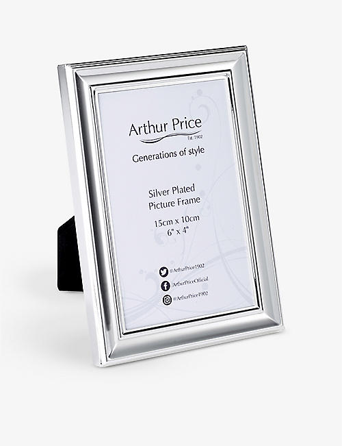 ARTHUR PRICE: "Art Deco polished silver-plated photo frame 6"" x 4"""