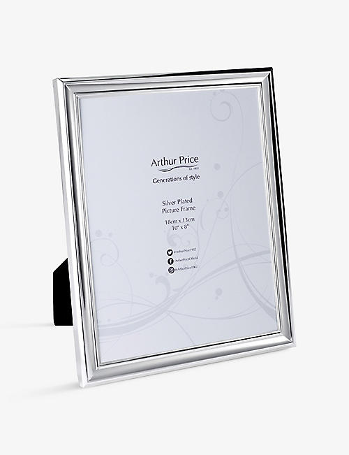 ARTHUR PRICE: "Art Deco polished silver-plated photo frame 10"" x 8"""