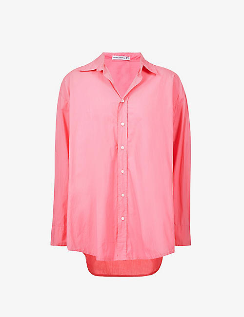 FAITHFULL THE BRAND: Vega longline-shirt cotton-poplin mini dress