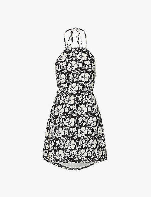 FAITHFULL THE BRAND: Gaia high-neck floral-print crepe mini dress
