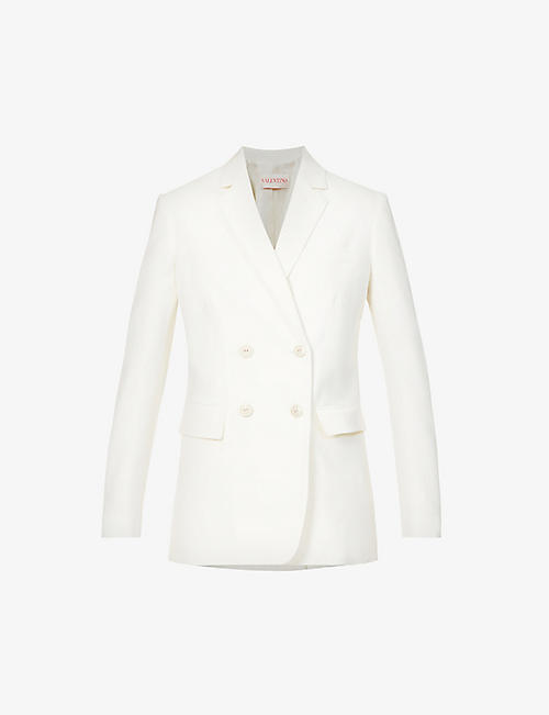 VALENTINO: Double-breasted wool jacket