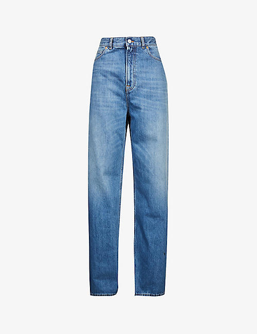 VALENTINO: Archive wide-leg high-rise jeans