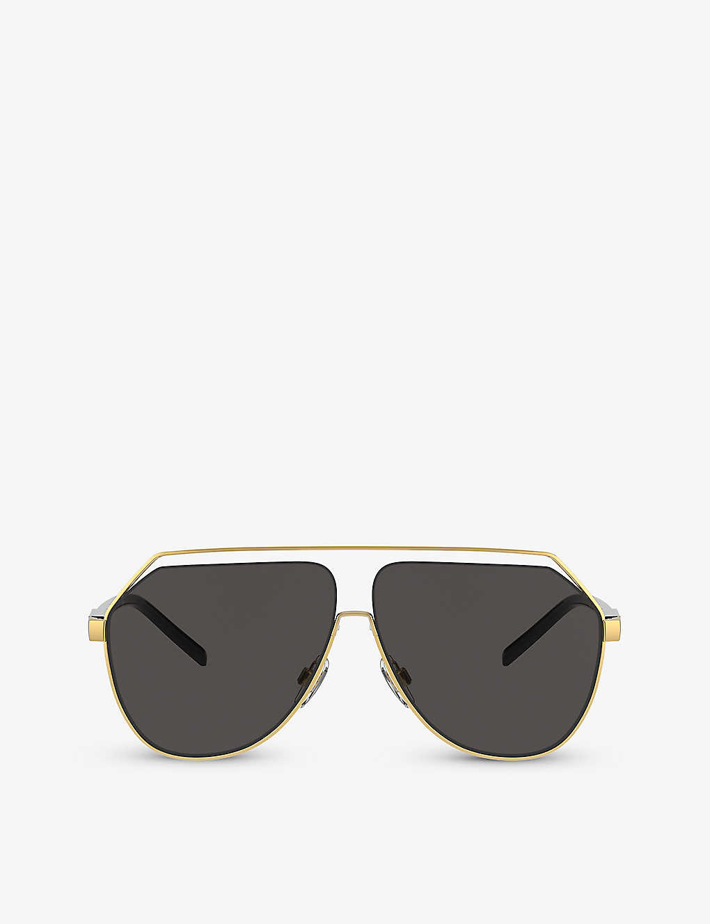 Dolce & Gabbana Dg2266 Pilot-frame Metal Sunglasses In Gold